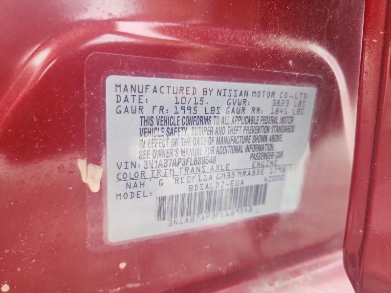 Aukcja sprzedaży 2015 Nissan Sentra, vin: 3N1AB7AP3FL689548, numer aukcji: 62454626