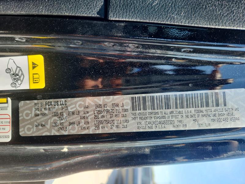 Aukcja sprzedaży 2019 Jeep Wrangler Unlimited, vin: 1C4HJXEG4KW522323, numer aukcji: 60237776