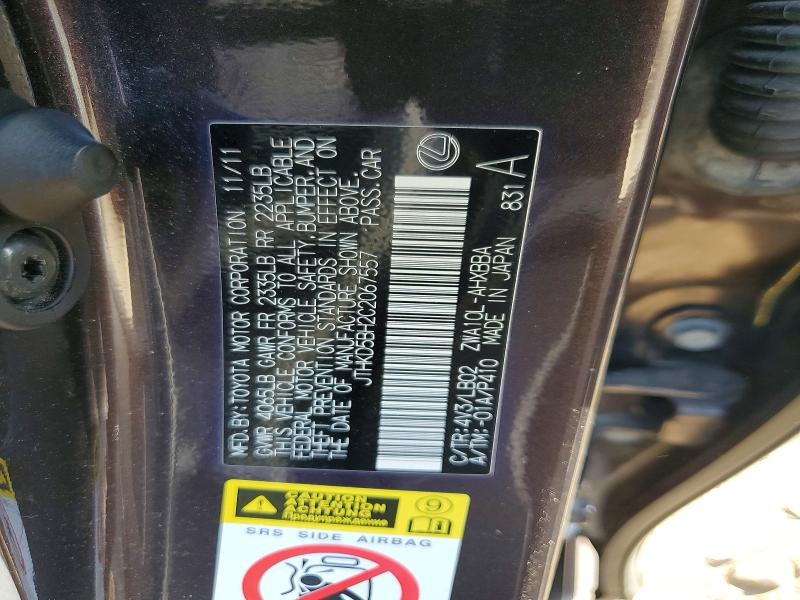 Продаж на аукціоні авто 2012 Lexus Ct, vin: JTHKD5BH2C2067557, номер лоту: 62389286
