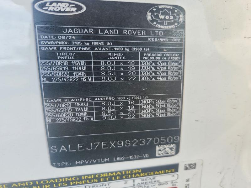 Продажа на аукционе авто 2025 Land Rover Defender, vin: SALEJ7EX9S2370509, номер лота: 59976896