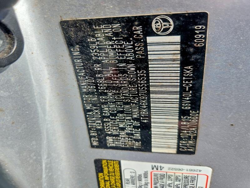 2007 Toyota Camry მანქანა იყიდება აუქციონზე, vin: 4T1BK46K97U556535, აუქციონის ნომერი: 63998566