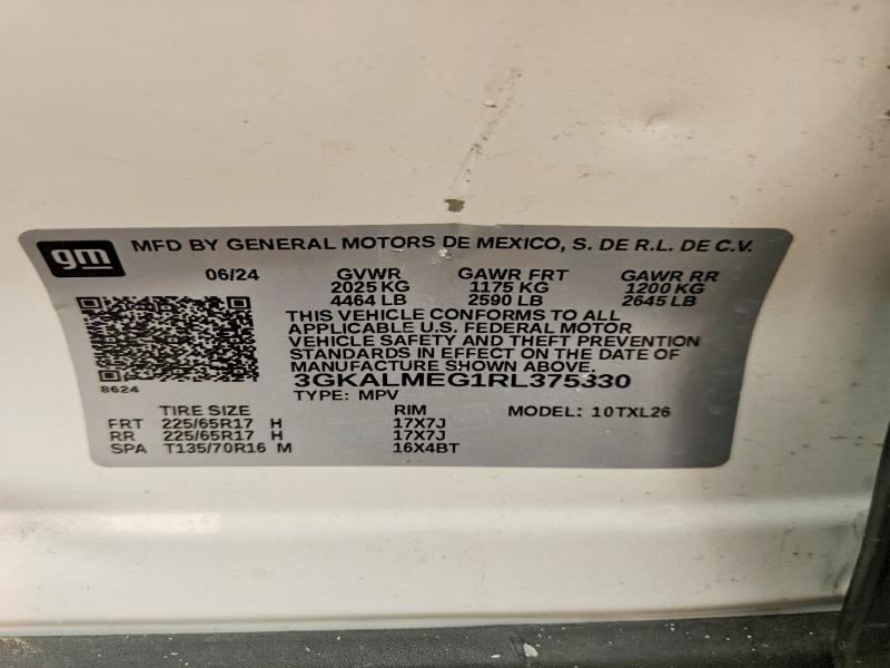 Продаж на аукціоні авто 2024 Gmc Terrain, vin: 3GKALMEG1RL375330, номер лоту: 61539916