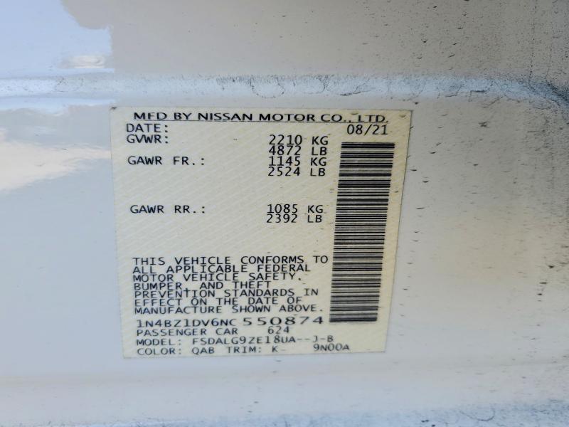Продаж на аукціоні авто 2022 Nissan Leaf, vin: 1N4BZ1DV6NC550874, номер лоту: 59647436
