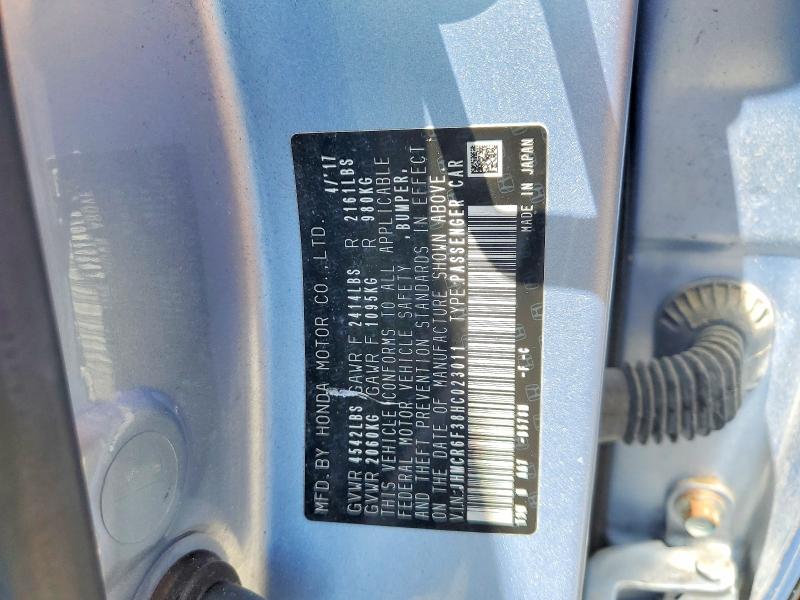 Продаж на аукціоні авто 2017 Honda Accord, vin: JHMCR6F38HC023011, номер лоту: 60162986