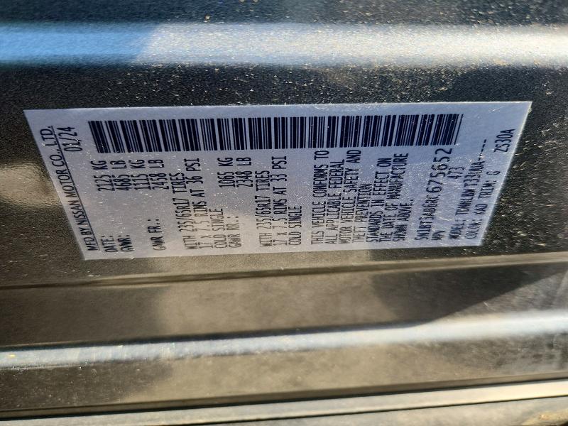 62595146 :رقم المزاد ، 5N1BT3AB6RC675652 vin ، 2024 Nissan Rogue مزاد بيع