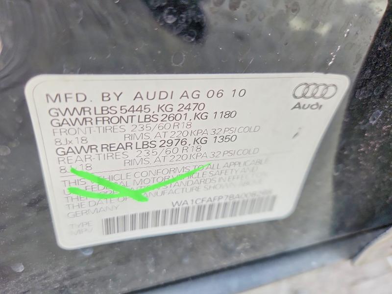 Продаж на аукціоні авто 2011 Audi Q5, vin: WA1CFAFP7BA008268, номер лоту: 63098766