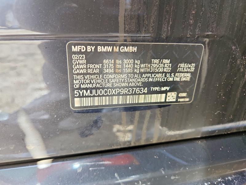 2023 Bmw X5 მანქანა იყიდება აუქციონზე, vin: 5YMJU0C0XP9R37634, აუქციონის ნომერი: 60326766