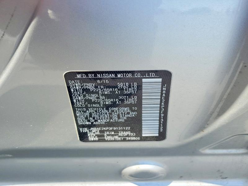 Продаж на аукціоні авто 2015 Nissan Quest, vin: JN8AE2KP3F9131122, номер лоту: 61634796