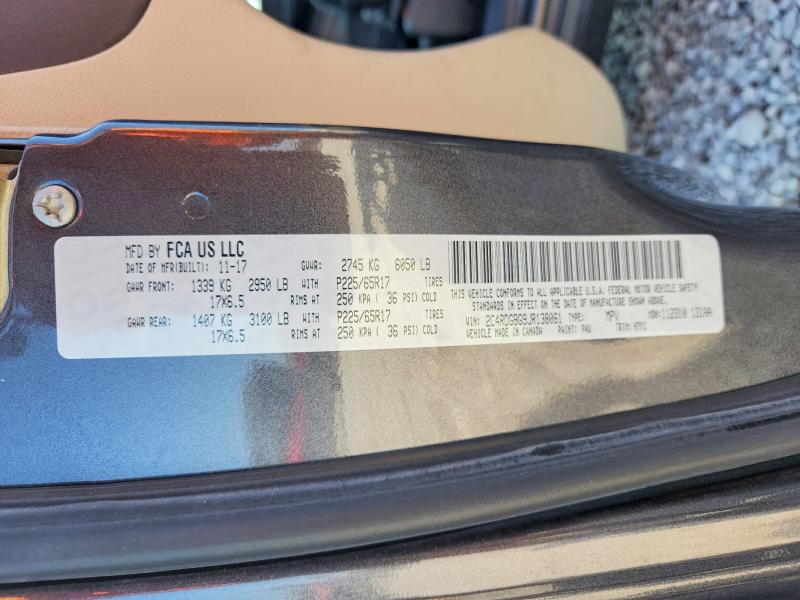 Продажа на аукционе авто 2018 Dodge Grand Caravan, vin: 2C4RDGBG9JR138061, номер лота: 61223786