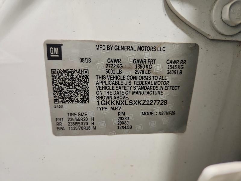 Продажа на аукционе авто 2019 Gmc Acadia, vin: 1GKKNXLSXKZ127728, номер лота: 60408046