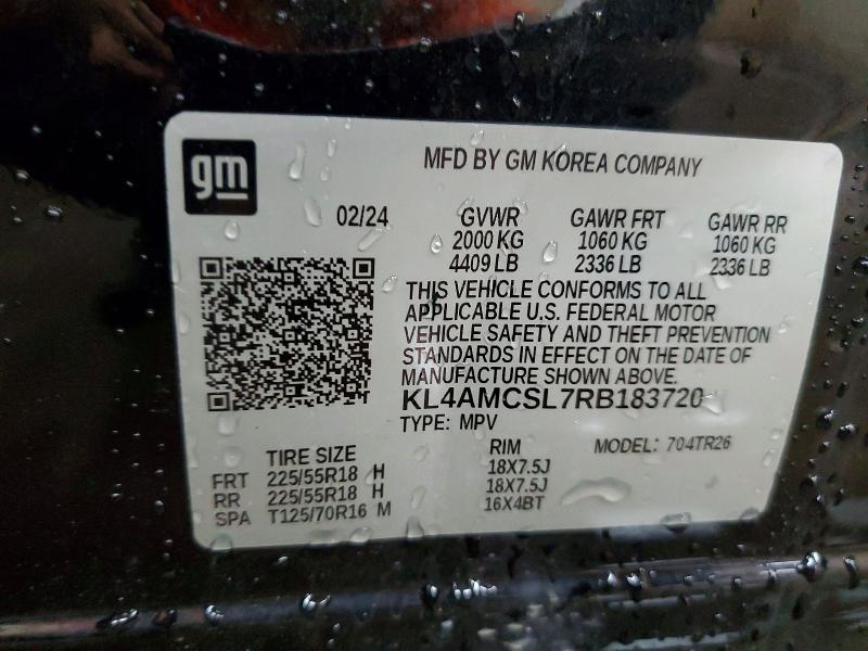60955146 :رقم المزاد ، KL4AMCSL7RB183720 vin ، 2024 Buick Encore Gx مزاد بيع