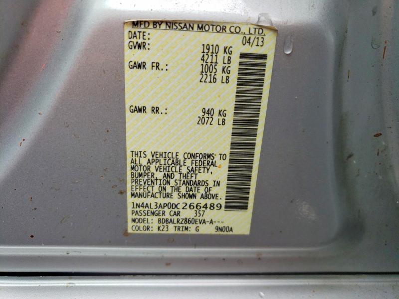2013 Nissan Altima მანქანა იყიდება აუქციონზე, vin: 1N4AL3AP0DC266489, აუქციონის ნომერი: 59605706