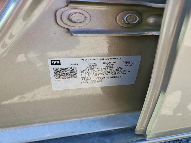 Продаж на аукціоні авто 2024 Chevrolet Malibu, vin: 1G1ZD5ST7RF209254, номер лоту: 61188606