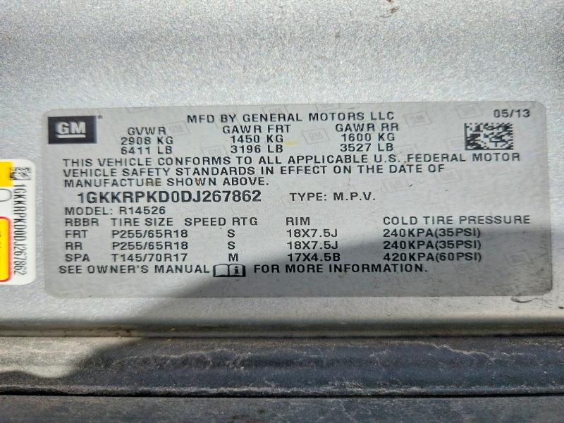 Продажа на аукционе авто 2013 Gmc Acadia, vin: 1GKKRPKD0DJ267862, номер лота: 60113016