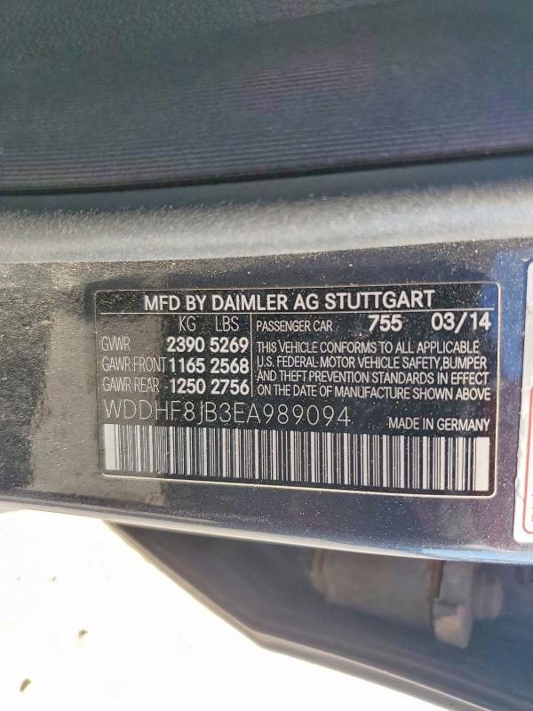 Aukcja sprzedaży 2014 Mercedes-benz E, vin: WDDHF8JB3EA989094, numer aukcji: 60577356