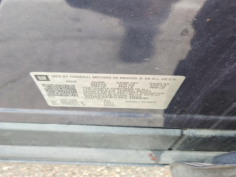 Продаж на аукціоні авто 2019 Chevrolet Equinox, vin: 3GNAXKEV2KL169840, номер лоту: 61950216