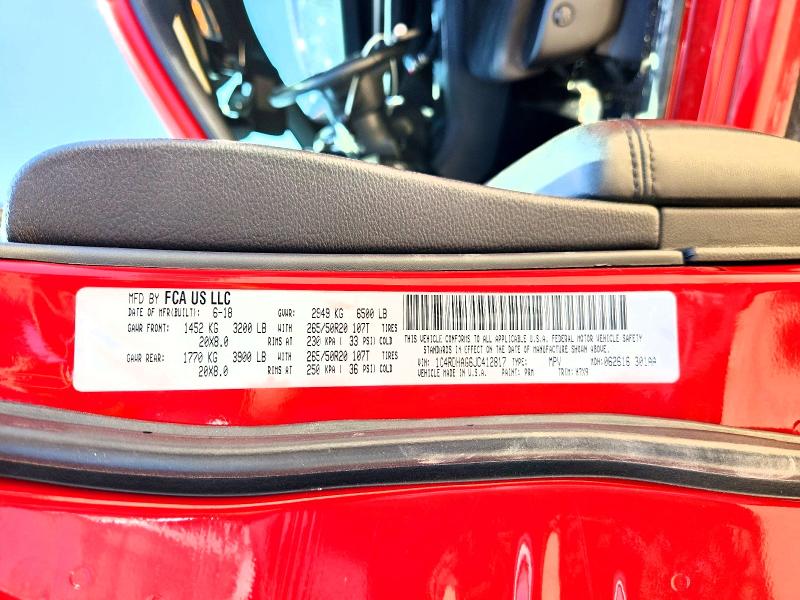 Продажа на аукционе авто 2018 Dodge Durango, vin: 1C4RDHAG6JC412817, номер лота: 62123796