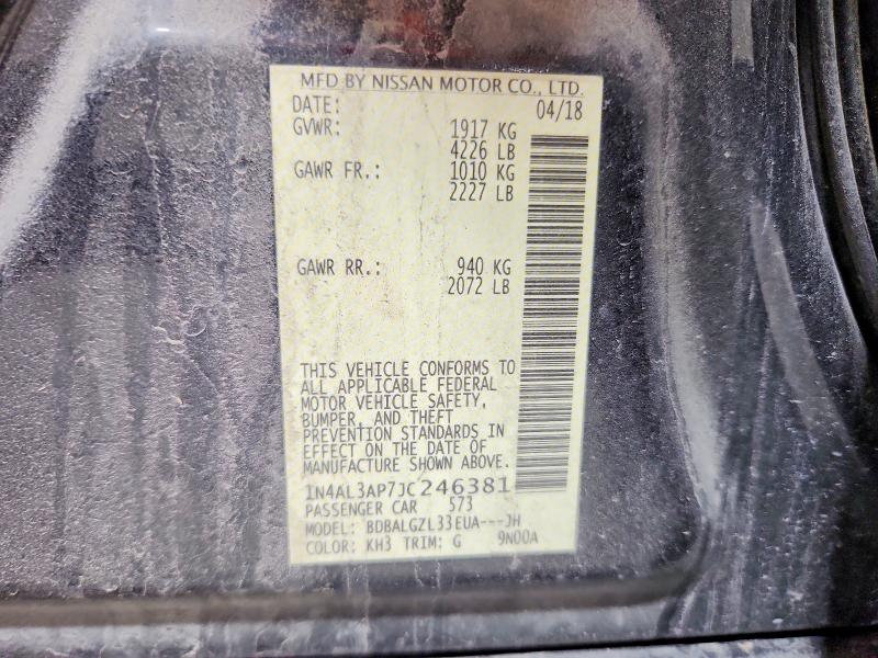 Aukcja sprzedaży 2018 Nissan Altima, vin: 1N4AL3AP7JC246381, numer aukcji: 61127136