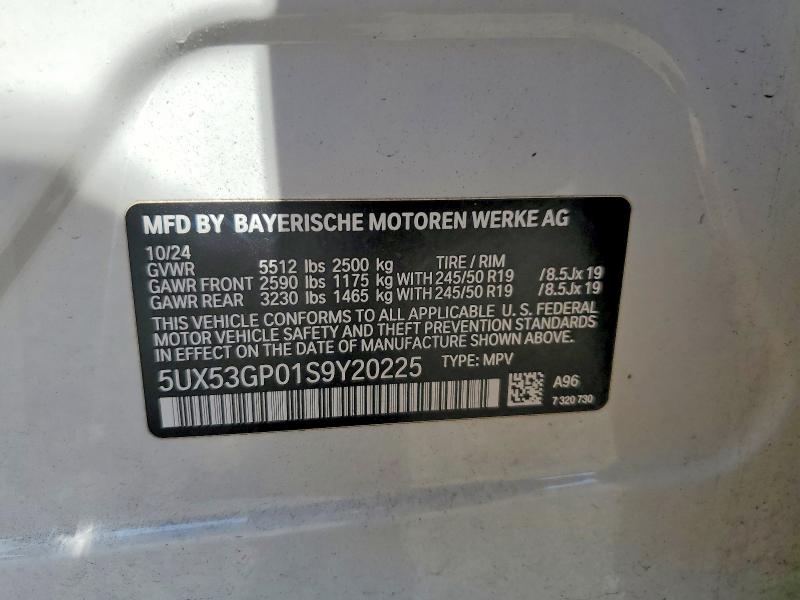 Продажа на аукционе авто 2025 Bmw X3, vin: 5UX53GP01S9Y20225, номер лота: 62085946