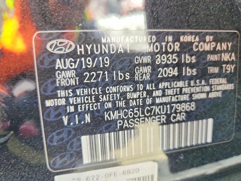 Aukcja sprzedaży 2019 Hyundai Ioniq, vin: KMHC65LC7KU179868, numer aukcji: 59866286