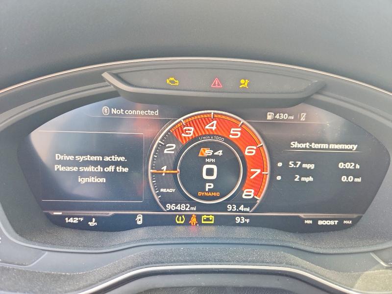 2019 Audi S4 მანქანა იყიდება აუქციონზე, vin: WAUB4AF41KA020202, აუქციონის ნომერი: 62292596