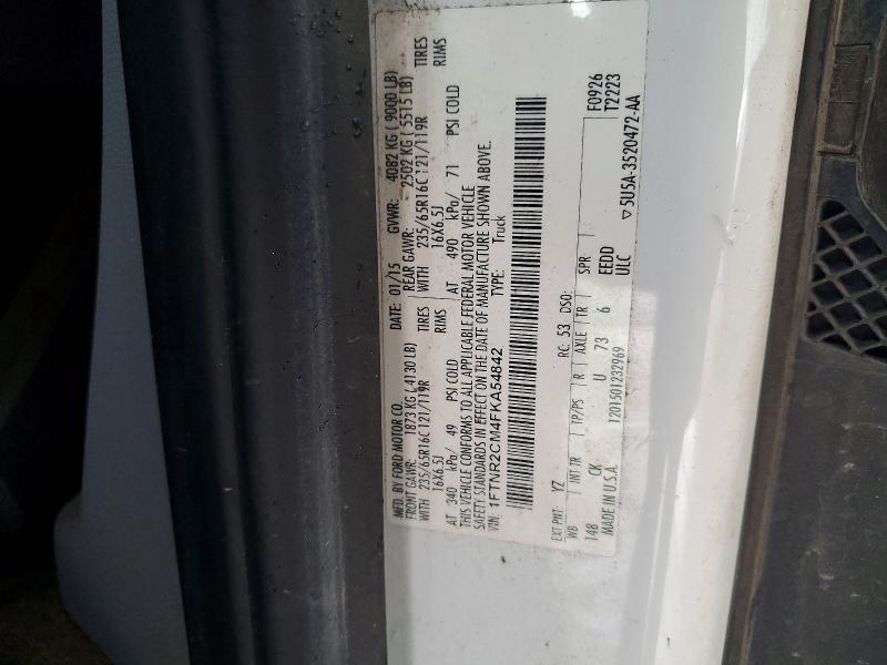 63020046 :رقم المزاد ، 1FTNR2CM4FKA54842 vin ، 2015 Ford Transit مزاد بيع