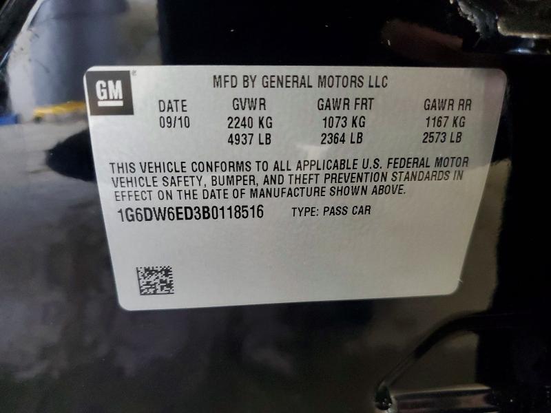 2011 Cadillac Sts მანქანა იყიდება აუქციონზე, vin: 1G6DW6ED3B0118516, აუქციონის ნომერი: 61707746