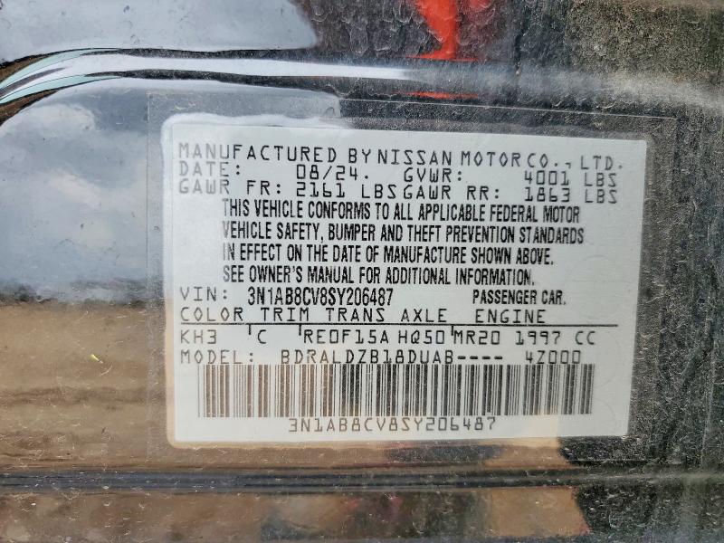 Продажа на аукционе авто 2025 Nissan Sentra, vin: 3N1AB8CV8SY206487, номер лота: 61687536