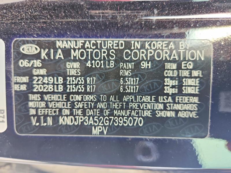 Aukcja sprzedaży 2016 Kia Soul, vin: KNDJP3A52G7395070, numer aukcji: 61391296
