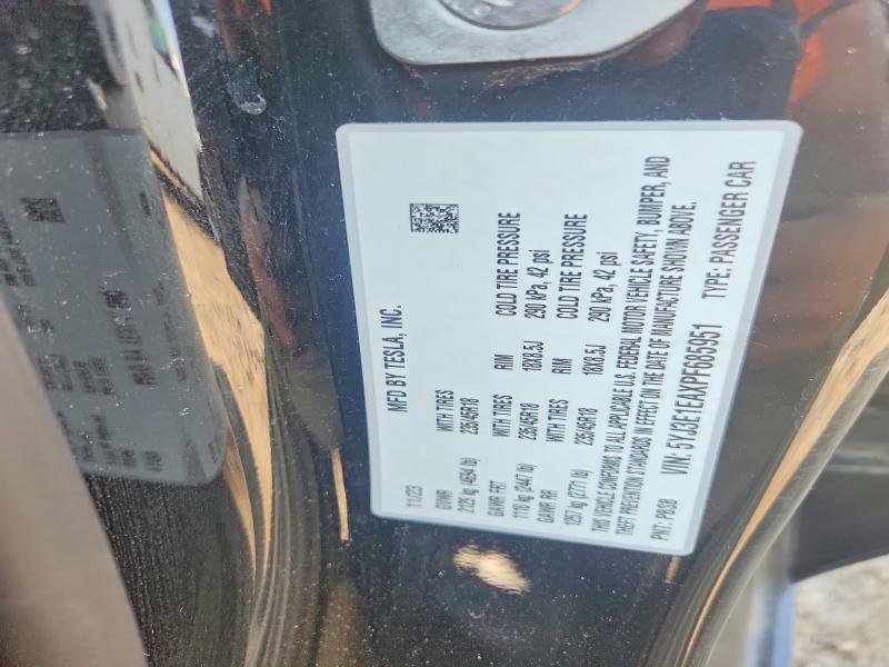 59687956 :رقم المزاد ، 5YJ3E1EAXPF685951 vin ، 2023 Tesla Model 3 مزاد بيع