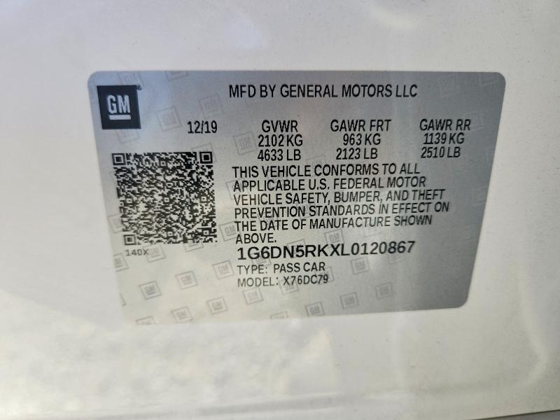 Auction sale of the 2020 Cadillac Ct5, vin: 1G6DN5RKXL0120867, lot number: 60406856