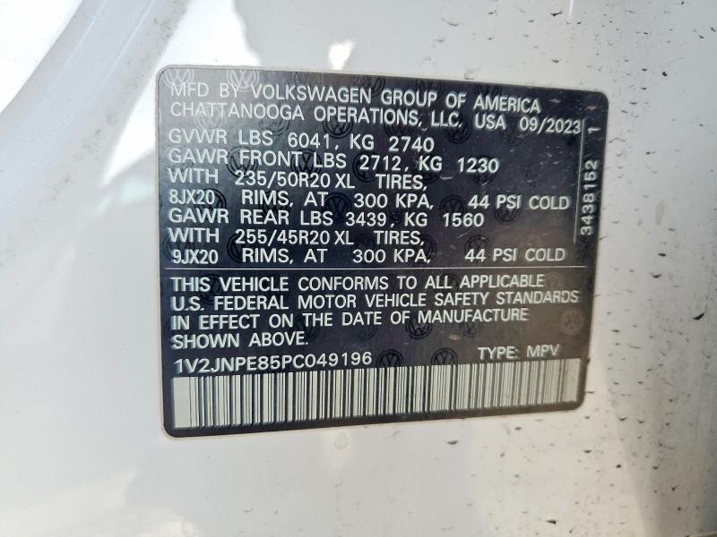 2023 Volkswagen Id.4 მანქანა იყიდება აუქციონზე, vin: 1V2JNPE85PC049196, აუქციონის ნომერი: 62848176
