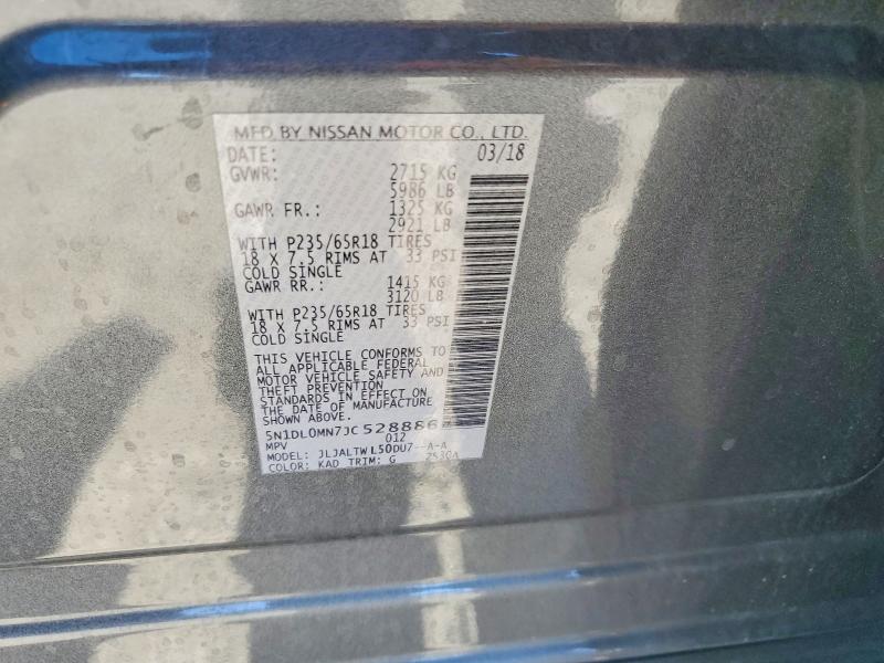 2018 Infiniti Qx60 მანქანა იყიდება აუქციონზე, vin: 5N1DL0MN7JC528886, აუქციონის ნომერი: 59727676