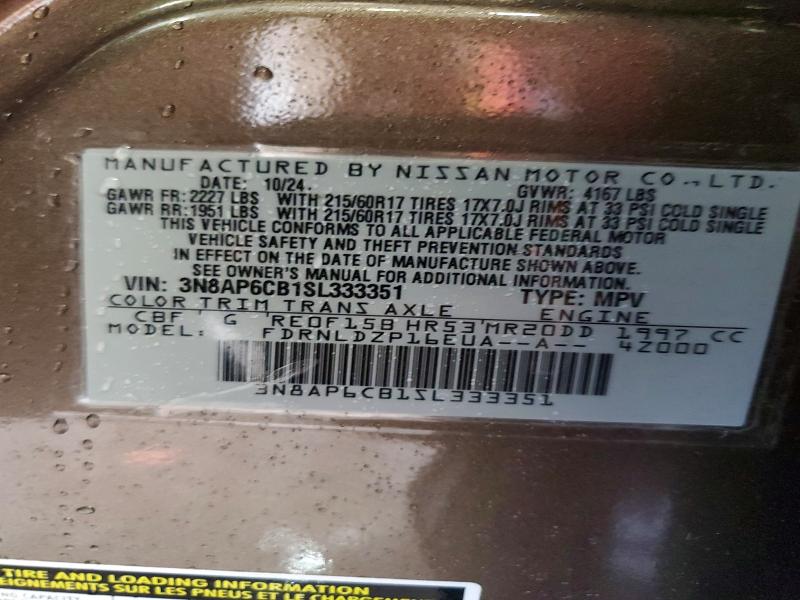Aukcja sprzedaży 2025 Nissan Kicks, vin: 3N8AP6CB1SL333351, numer aukcji: 61941336