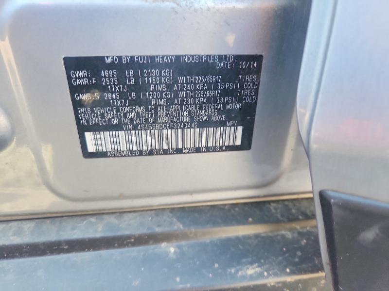 Aukcja sprzedaży 2015 Subaru Outback, vin: 4S4BSBDC5F3240442, numer aukcji: 61348006
