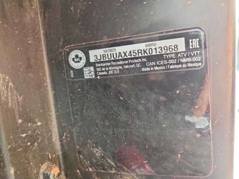 59333166 :رقم المزاد ، 3JBUUAX45RK013968 vin ، 2024 Can-am Defender Max مزاد بيع