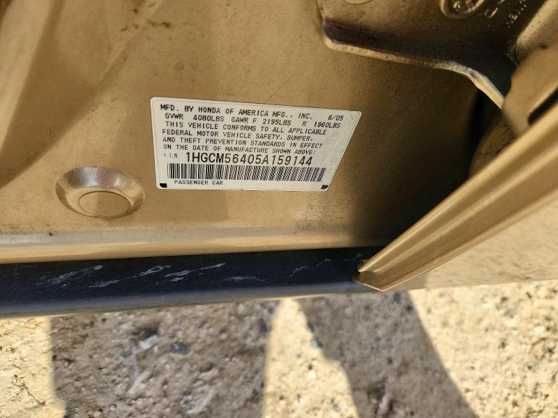 Продажа на аукционе авто 2005 Honda Accord, vin: 1HGCM56405A159144, номер лота: 60231676