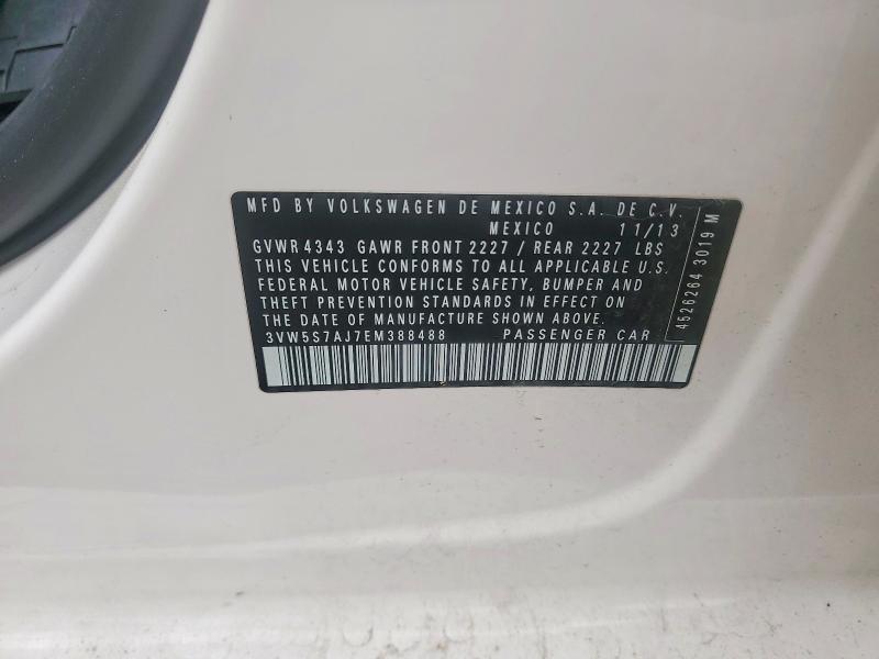Продаж на аукціоні авто 2014 Volkswagen Jetta, vin: 3VW5S7AJ7EM388488, номер лоту: 61716276