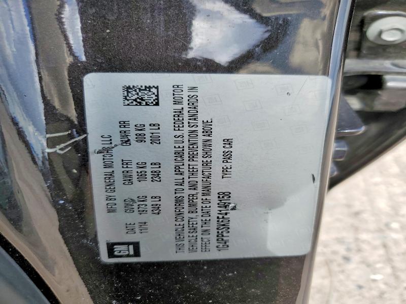 60302286 :رقم المزاد ، 1G4PP5SK6F4149158 vin ، 2015 Buick Verano مزاد بيع