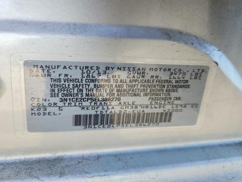 Продаж на аукціоні авто 2014 Nissan Versa Note, vin: 3N1CE2CP5EL386270, номер лоту: 63564176