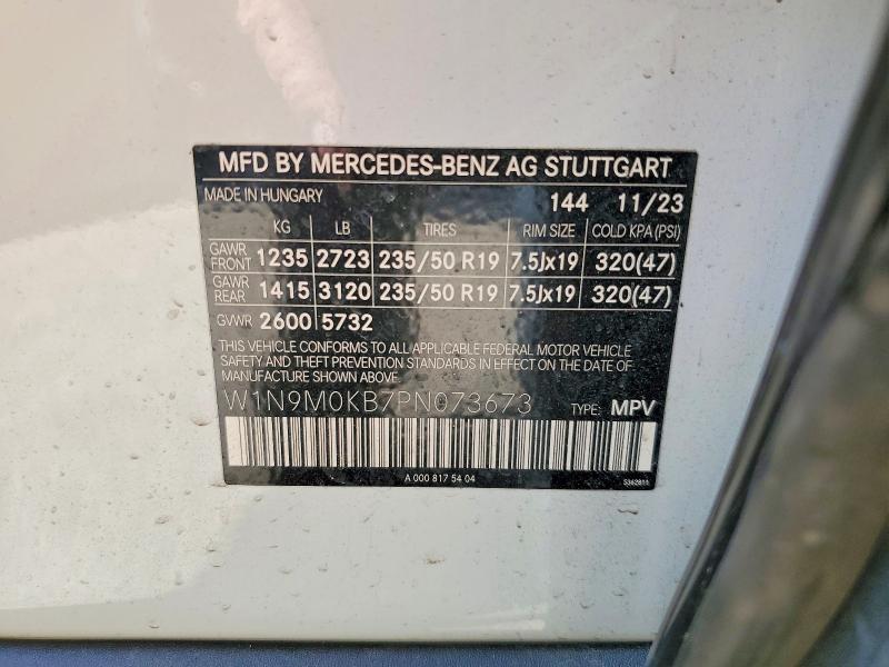 Продаж на аукціоні авто 2023 Mercedes-benz Eqb, vin: W1N9M0KB7PN073673, номер лоту: 61432186