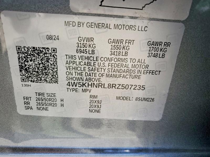 Aukcja sprzedaży 2024 Acura Zdx, vin: 4W5KHNRL8RZ507235, numer aukcji: 62168546