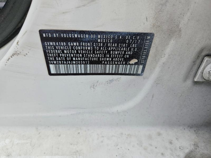 Aukcja sprzedaży 2018 Volkswagen Jetta, vin: 3VW2B7AJ6JM203912, numer aukcji: 60801096