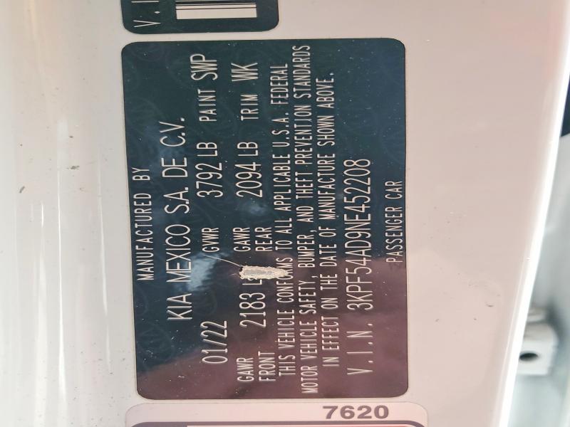 Продаж на аукціоні авто 2022 Kia Forte, vin: 3KPF54AD9NE452208, номер лоту: 61561846