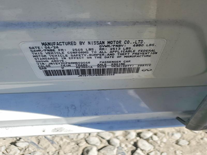 Aukcja sprzedaży 2024 Infiniti Q50, vin: JN1EV7CP6RM602046, numer aukcji: 59587286