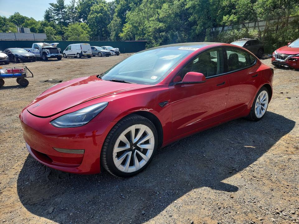 60953616 :رقم المزاد ، 5YJ3E1EA5NF187783 vin ، 2022 Tesla Model 3 مزاد بيع