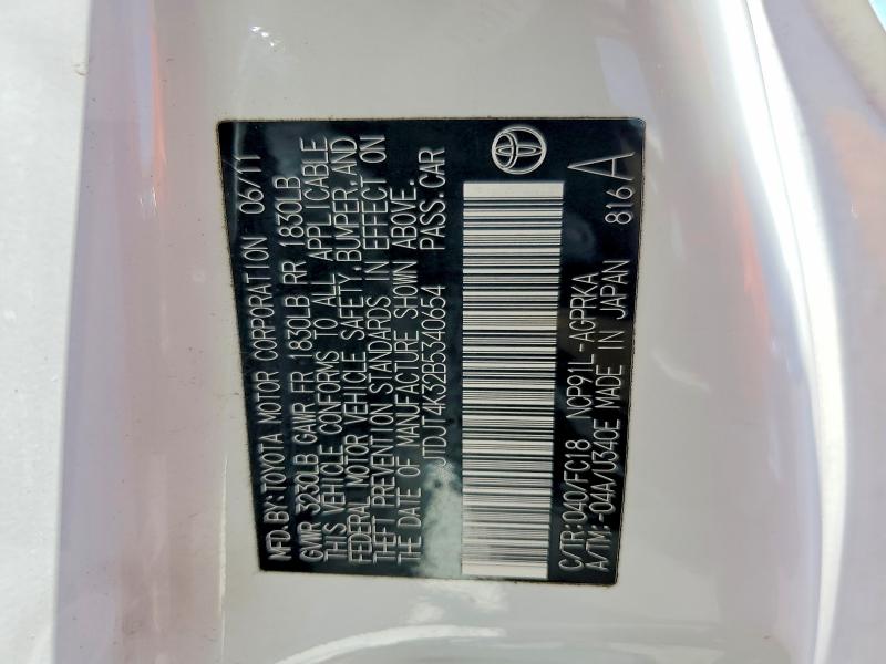 Продаж на аукціоні авто 2011 Toyota Yaris, vin: JTDJT4K32B5340654, номер лоту: 61200476