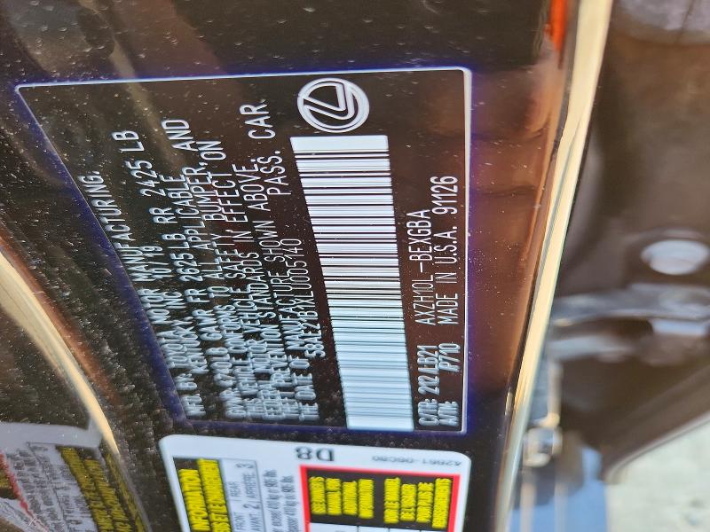 Продаж на аукціоні авто 2020 Lexus Es, vin: 58AE21B1XLU005140, номер лоту: 61220236