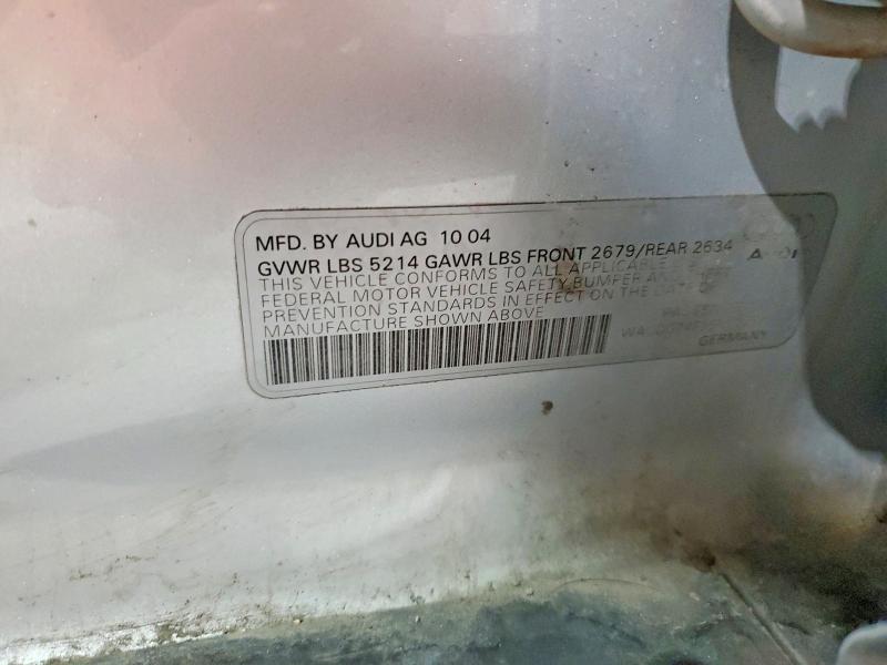 Aukcja sprzedaży 2005 Audi A6, vin: WAUDG74F95N062587, numer aukcji: 62767406