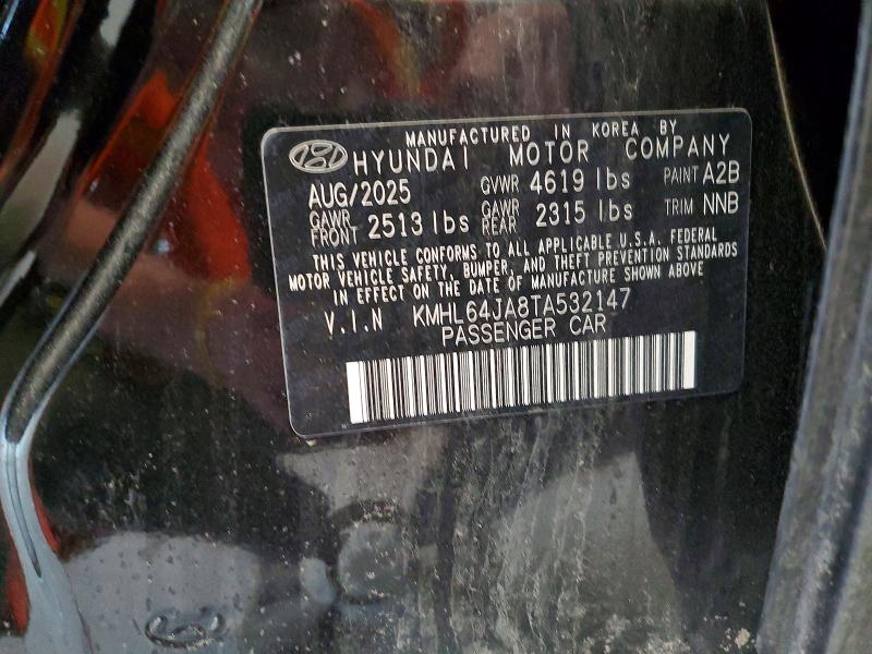 59081116 :رقم المزاد ، KMHL64JA8TA532147 vin ، 2026 Hyundai Sonata مزاد بيع